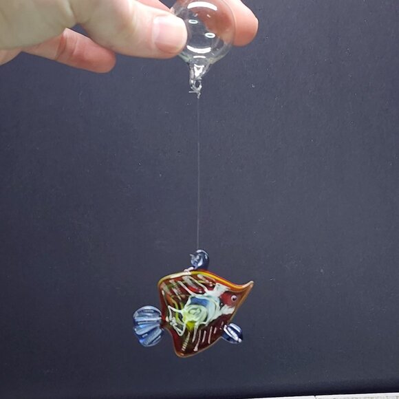 Floating Glass Bubble Ball Tropical Fish Mini Figurine Pendant Aquarium Decor - Picture 4 of 5